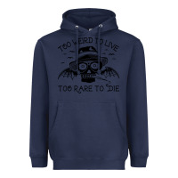 Navy hunter s thompson  fear and loathing in las vegas rare to die Heavyweight Hoodie - DesigneFamous