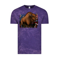 Cloud Purple American Bison Vintage Tee - Jasminsmagicworld