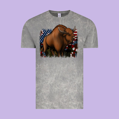 American Bison Vintage Tee Designed By Jasminsmagicworld