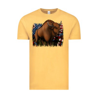 Vintage Mustard American Bison Vintage Tee - Jasminsmagicworld