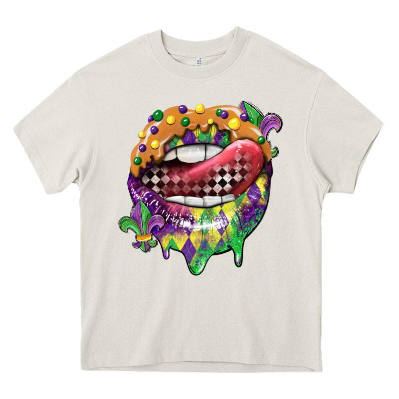 Mardi Gras Lips Heavy Core Tee by CowGirlArtShop | Teevron