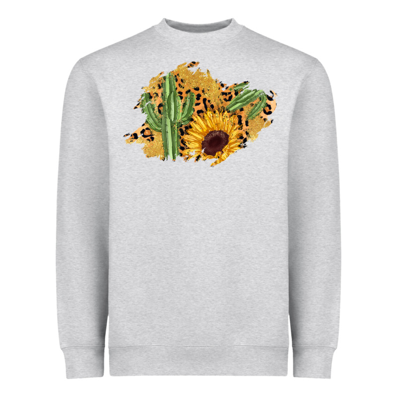 Cactus Leopard Sunflower Glitter  Patch Heavyweight Sweatshirt by AdoDesignShop | Teevron