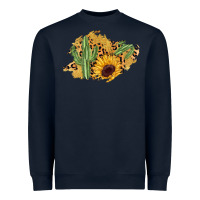 Navy cactus leopard sunflower glitter  patch Heavyweight Sweatshirt - AdoDesignShop