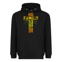 Black god family steeler shirt father's day gift tee t shirt Heavyweight Hoodie - DesigneFamous