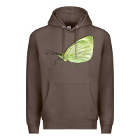 Coffee Cabbage White Butterfly Premium Hoodie - LillyAllenDesigns