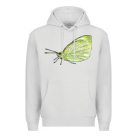 Dove Grey Cabbage White Butterfly Premium Hoodie - LillyAllenDesigns