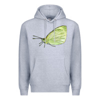 Heather Grey Cabbage White Butterfly Premium Hoodie - LillyAllenDesigns