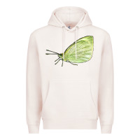 Pale Pink Cabbage White Butterfly Premium Hoodie - LillyAllenDesigns