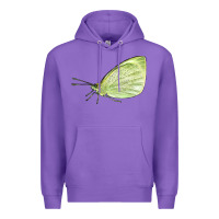 Purple Cabbage White Butterfly Premium Hoodie - LillyAllenDesigns