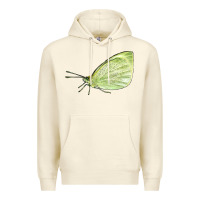 Sandshell Cabbage White Butterfly Premium Hoodie - LillyAllenDesigns
