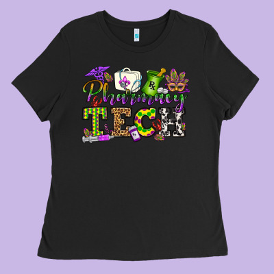 Mardi Gras Pharmacy Tech Ladies Tee Designed By Oliviacreatesart