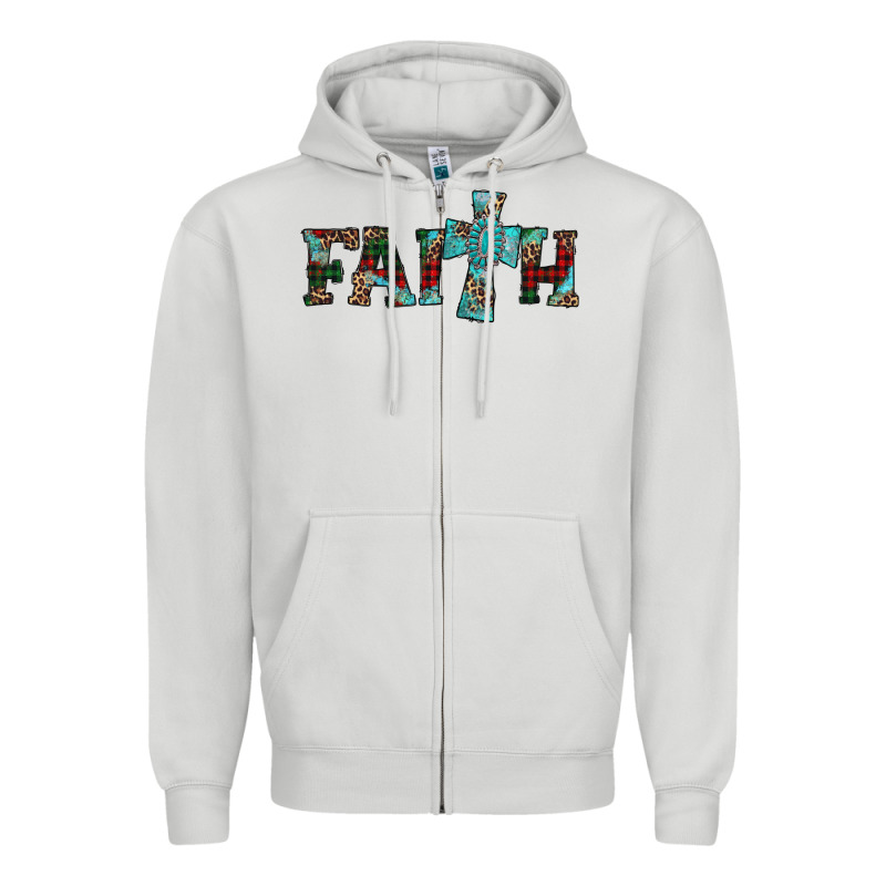 Faith Christmas Cross Zipper Hoodie by AdoDesignShop | Teevron
