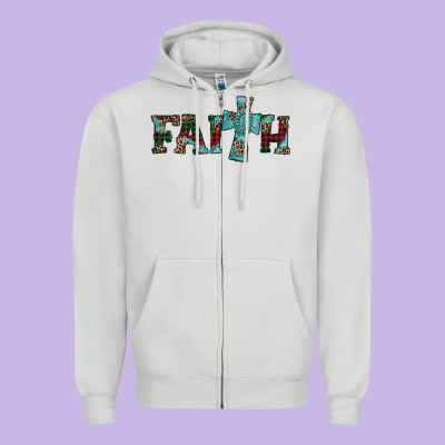 Faith Christmas Cross Zipper Hoodie Designed By Adodesignshop