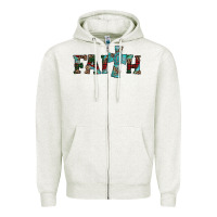 Oatmeal Heather faith christmas cross Zipper Hoodie - AdoDesignShop