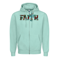 Seafoam faith christmas cross Zipper Hoodie - AdoDesignShop