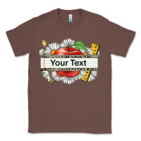 Chestnut floral teacher custom name Classic Tee - CowGirlArtShop