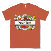 Copper floral teacher custom name Classic Tee - CowGirlArtShop