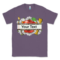 Lavender floral teacher custom name Classic Tee - CowGirlArtShop