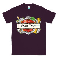 Floral Teacher Custom Name Classic Tee | Teevron