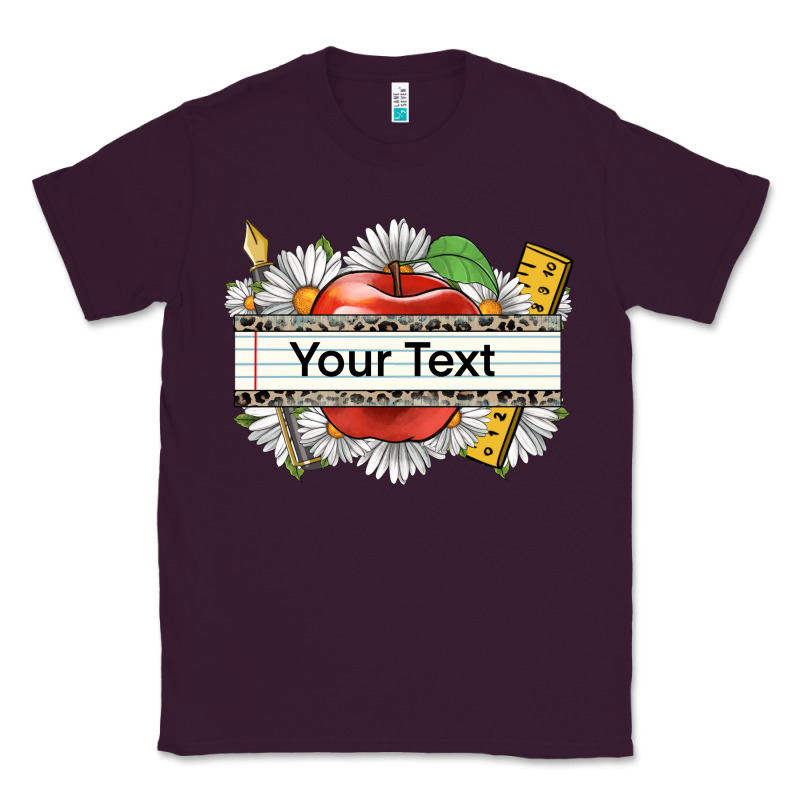 Floral Teacher Custom Name Classic Tee by CowGirlArtShop | Teevron