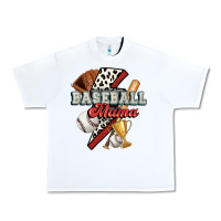 White baseball mama Urban Heavy Tee - FaDigitalArtStudio