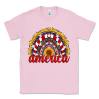 Bubblegum Pink america sunflower rainbow Classic Tee - Artiststas