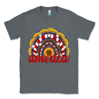 Charcoal Heather america sunflower rainbow Classic Tee - Artiststas