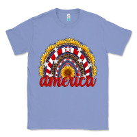 Colony Blue america sunflower rainbow Classic Tee - Artiststas