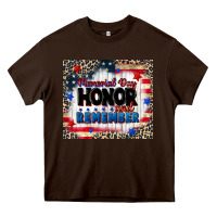Chocolate Brown memorial day honor and remember Heavy Core Tee - CowGirlArtShop