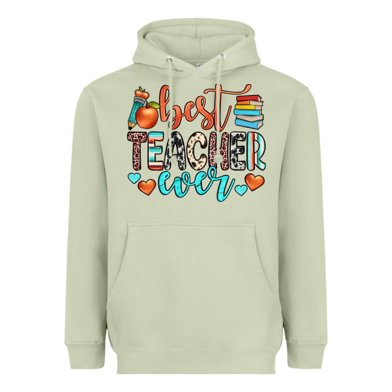 Best Teacher Ever Heavyweight Hoodie by JahusDesignShop | Teevron