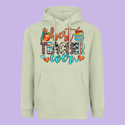 Best Teacher Ever Heavyweight Hoodie Designed By Jahusdesignshop
