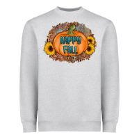 Heather Grey happy fall Heavyweight Sweatshirt - AdoDesignShop