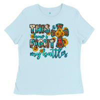 Baby Blue this is how i fight my battles Ladies Tee - OliviaCreatesArt