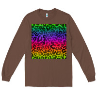 Chestnut colorful leopard seamless pattern Long Sleeve Tee - BundleAndBundleShop