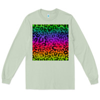 Matcha colorful leopard seamless pattern Long Sleeve Tee - BundleAndBundleShop