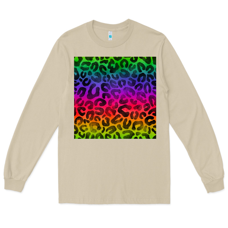 Colorful Leopard Seamless Pattern Long Sleeve Tee by BundleAndBundleShop | Teevron