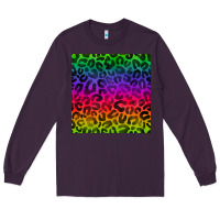 Plum colorful leopard seamless pattern Long Sleeve Tee - BundleAndBundleShop