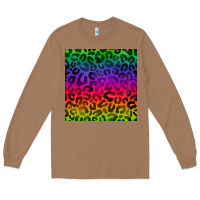 Toasted Coconut colorful leopard seamless pattern Long Sleeve Tee - BundleAndBundleShop