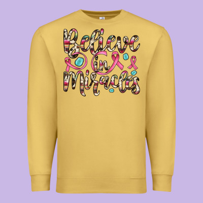 Believe In Miracles Premium Sweatshirt Designed By Jahusdesignshop