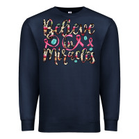 Navy believe in miracles Premium Sweatshirt - JahusDesignShop