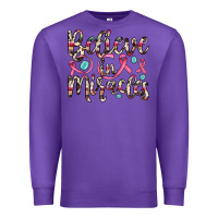 Purple believe in miracles Premium Sweatshirt - JahusDesignShop