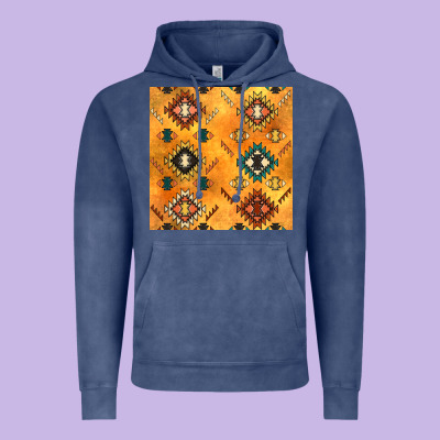 Native American Aztec Seamless Pattern 4 Vintage Hoodie Designed By Bundleandbundleshop