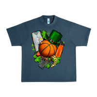 Midnight Navy St. Patrick's Day Basketball Urban Heavy Tee - FaDigitalArtStudio
