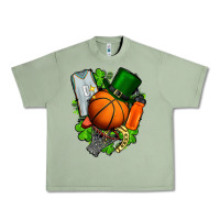 Oil Green St. Patrick's Day Basketball Urban Heavy Tee - FaDigitalArtStudio