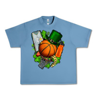 Pebble Blue St. Patrick's Day Basketball Urban Heavy Tee - FaDigitalArtStudio