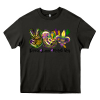 Asphalt peace love mardi gras Heavy Core Tee - CowGirlArtShop