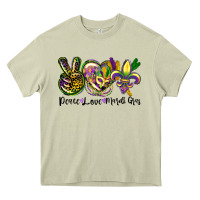 Mossy peace love mardi gras Heavy Core Tee - CowGirlArtShop