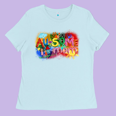 Au-some Mom Autism Ladies Tee Designed By Fadigitalartstudio