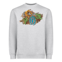 Heather Grey horseshoe leopard gemstone cactus patch Heavyweight Sweatshirt - AdoDesignShop