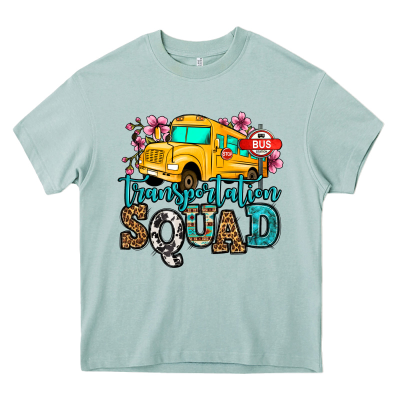 Transportation Squad School Bus Heavy Core Tee by Jasminsmagicworld | Teevron